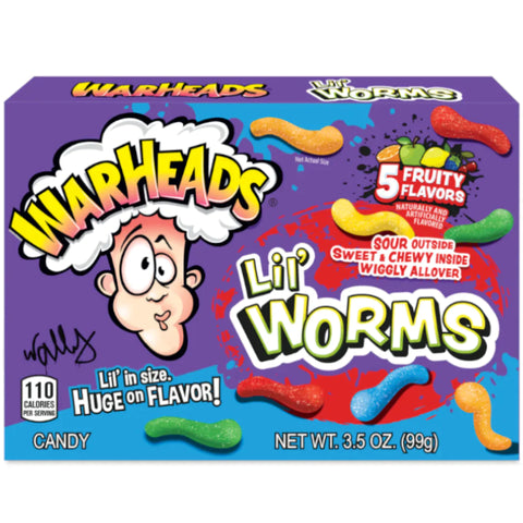 Warheads Sour Lil’ Worms 99g Theatre Box