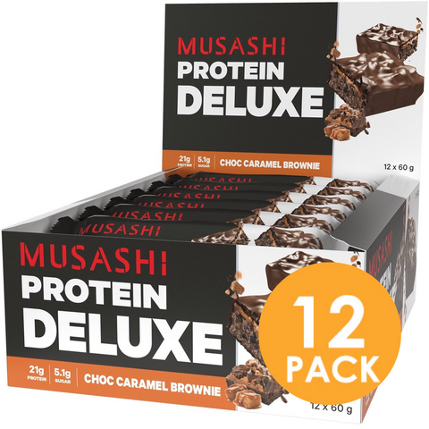 Musashi Deluxe Protein Choc Caramel Brownie 60g