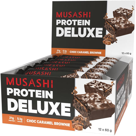 Musashi Deluxe Protein Choc Caramel Brownie 60g